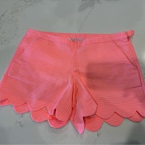 Lilly Pulitzer Pink Scalloped Jean Shorts